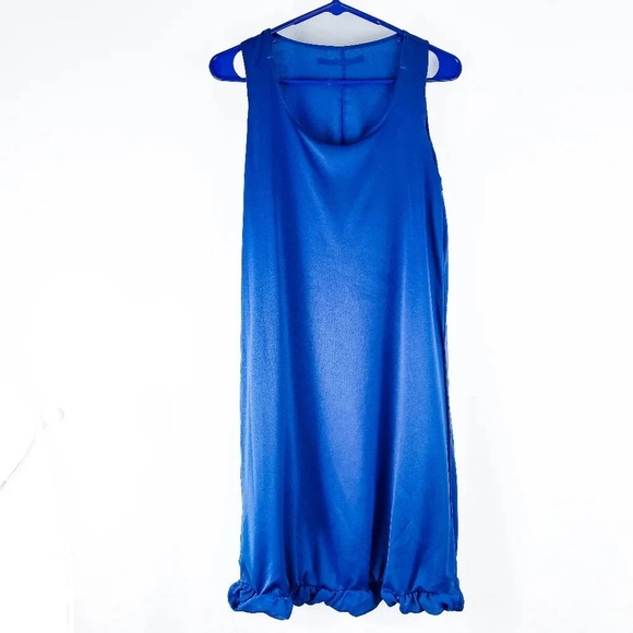 Zara Basics Royal Blue Sleeveless Bubble Hem Dress sz M - Picture 3 of 5